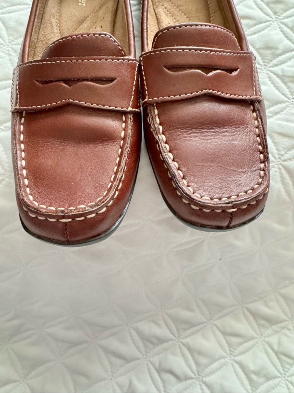 Naturalizer Women's Carletta Brown Leather Penny Loafers Flats Slip-on Size 7 - Picture 13 of 13
